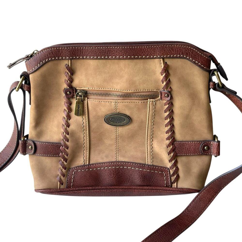 Concept Leather Crossbody Satchel Bag: 90s, Y2K - Picture 2 of 7